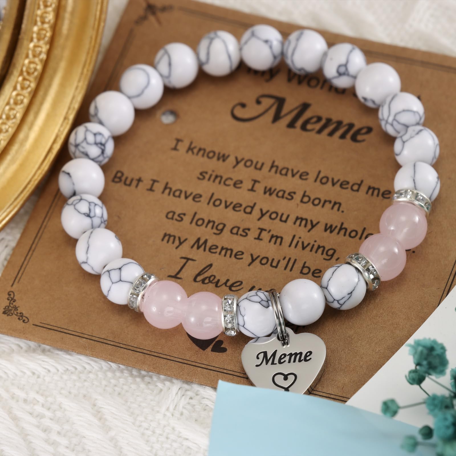 HUTIMY Meme Gift Grandma Women Birthday Best Mothers Day Funny Meme Bracelet