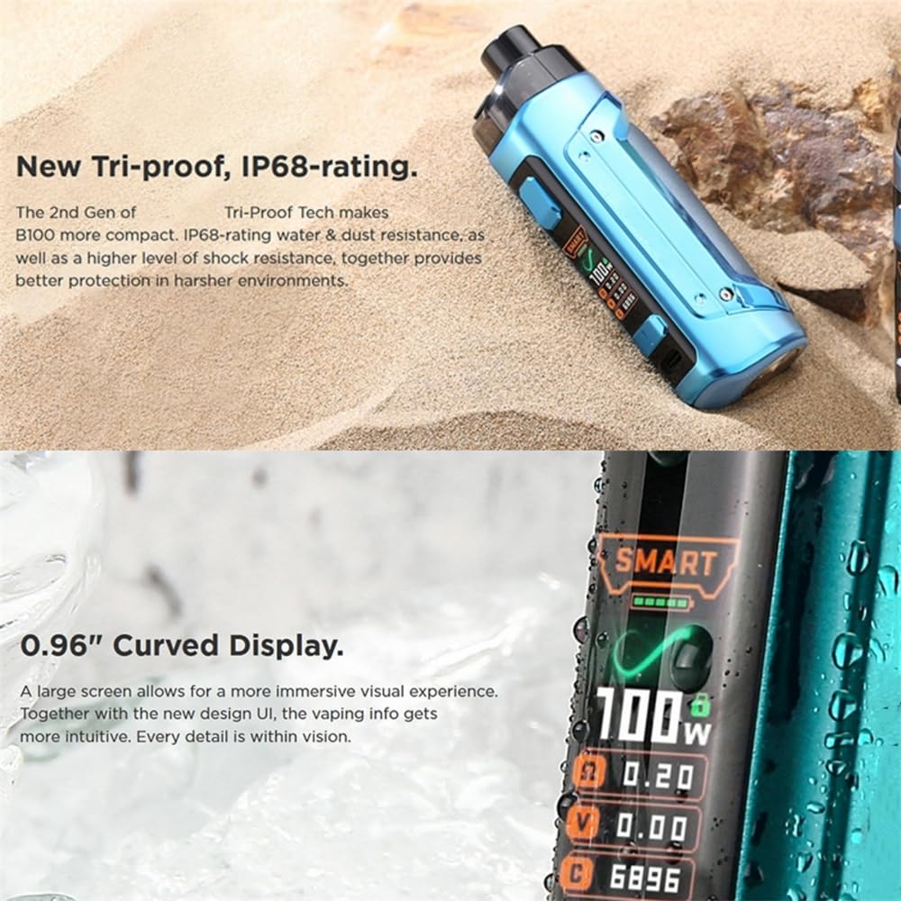 elfbar nachfüll pod läuft aus Kit B100 Box Geek'Vape 100 W Vape Accu 18650 (Batterie Exclus) Cartouche  B100 Pod 4,
