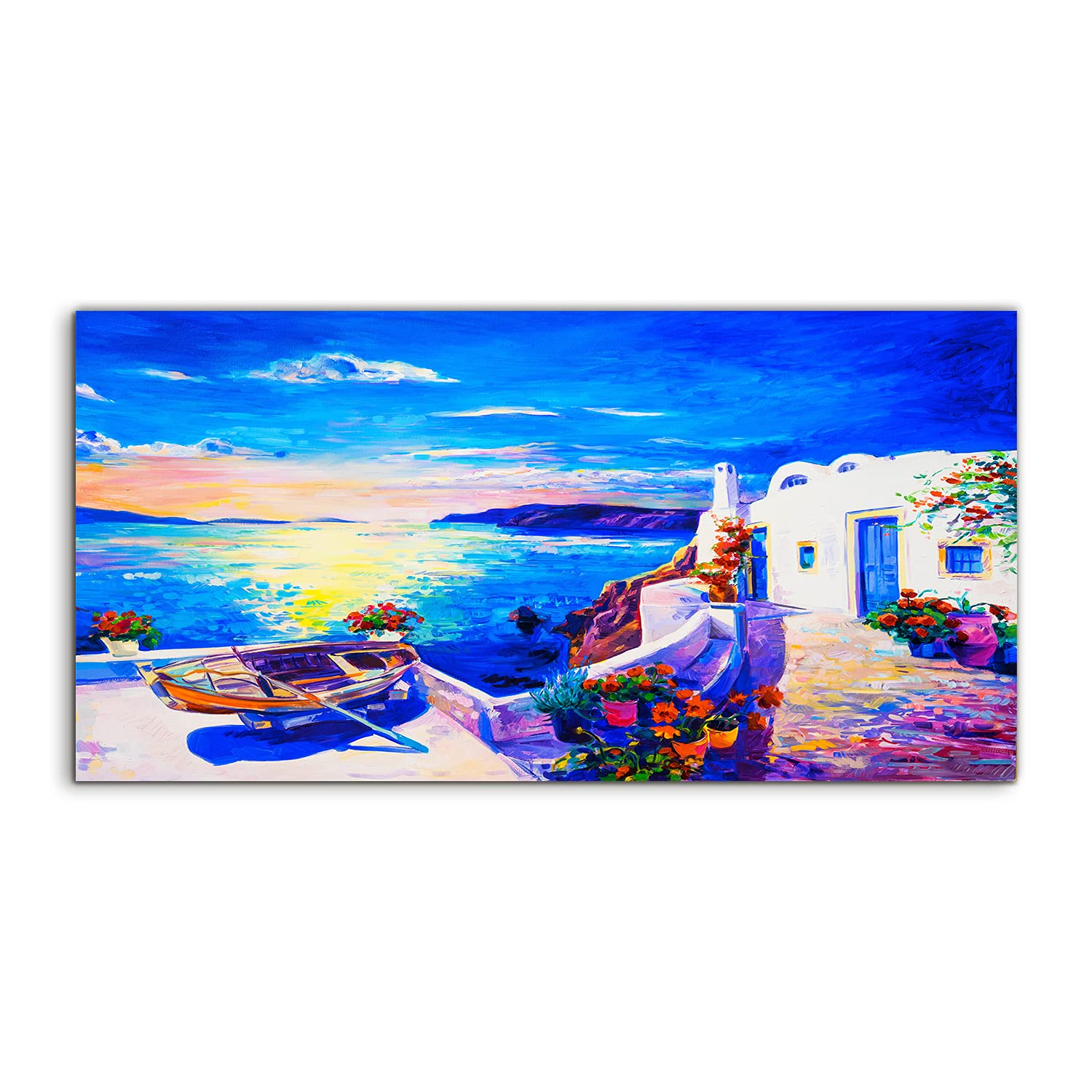 Image acrylique 120x60cm décoration murale moderne salon motif mer bateau - 8
