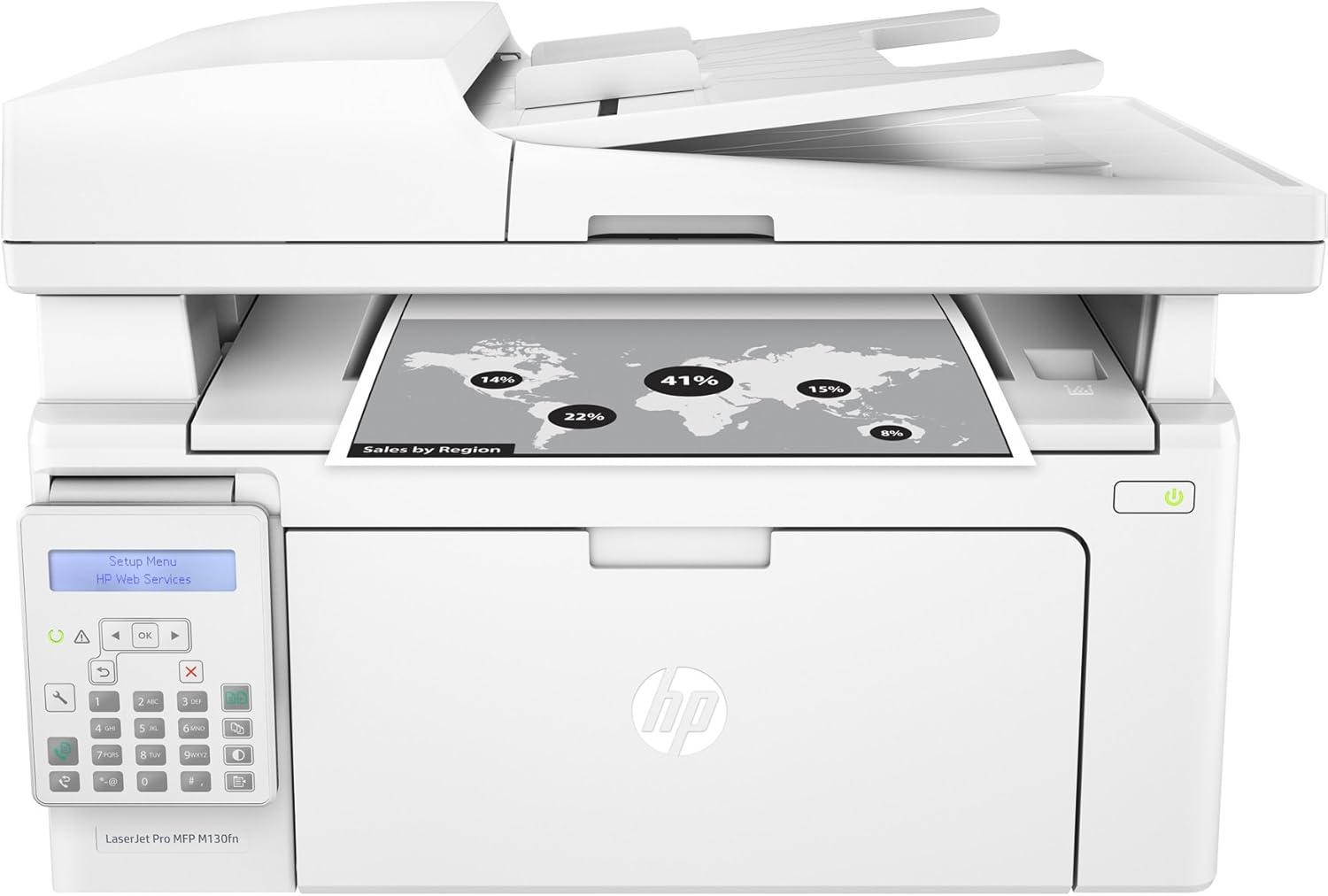 HP LaserJet Pro MFP M130fn Printer, White (Renewed)