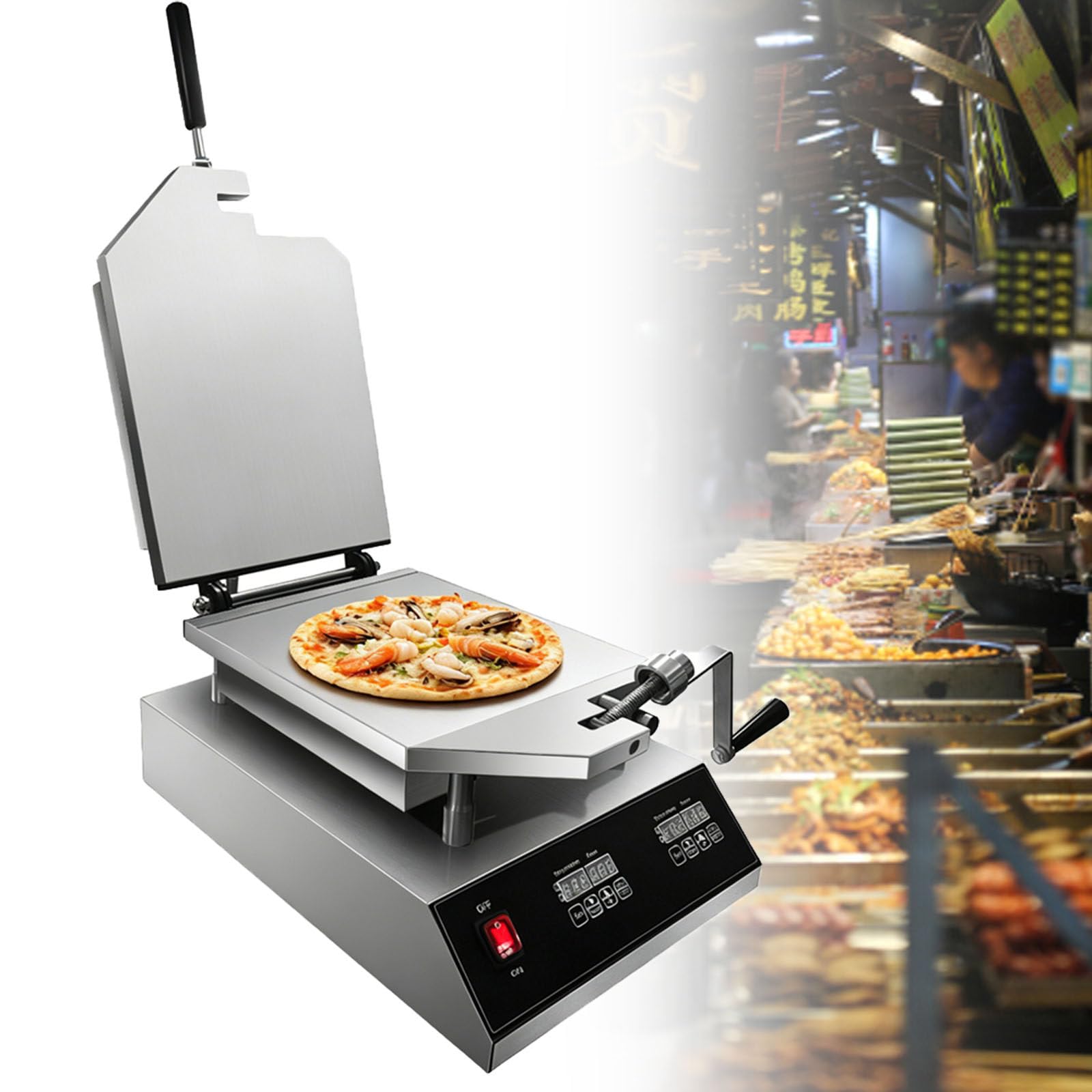 Freshly Made Prawn Tako Senbei Maker Machine, Seafood Pancake Machine