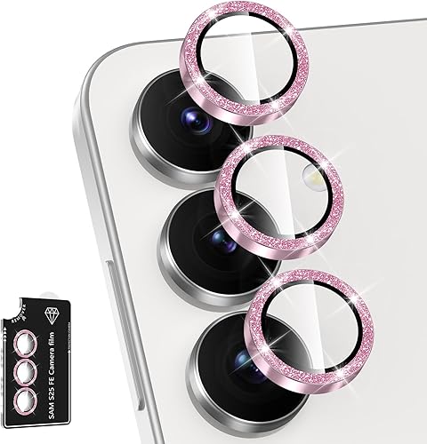Miniatura 190 de Protector de lente de cámara para Samsung Galaxy S25 FE, cubierta individual de lente de vidrio templado con anillo de metal, [fuerte adsorción]
