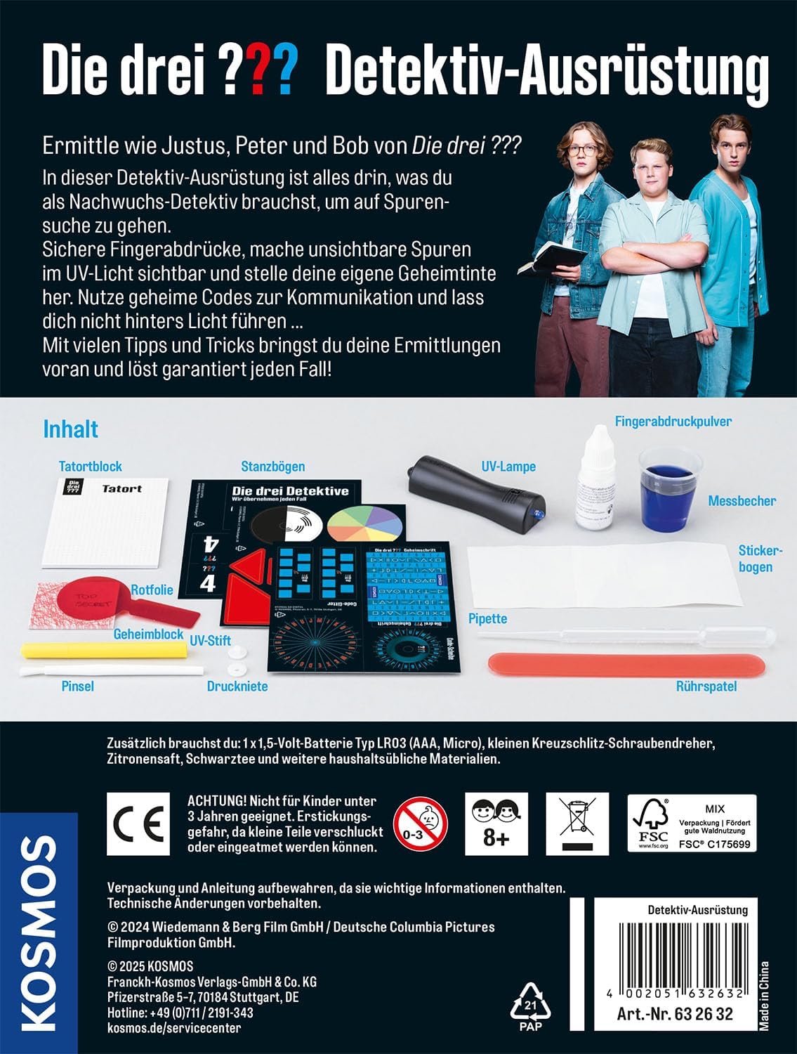 Die drei Detective Equipment, Detective Toy Set for Children