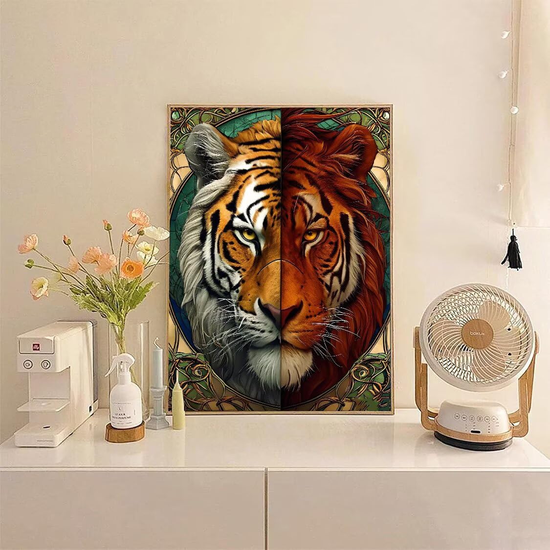 Malen nach Zahlen Kinder ab 7 8 9 10 Jahre, Tiger Malen nach Zahlen Erwachsene Jugendliche Malen-Nach-Zahlen Kinder Teenager Kreatives für Mädchen Geschenkideen Malen nach Zahlen 100x130 cm z-300