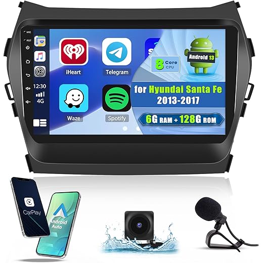 Wireless Carplay Radio 6G for Hyundai Santa Fe 2013-2017