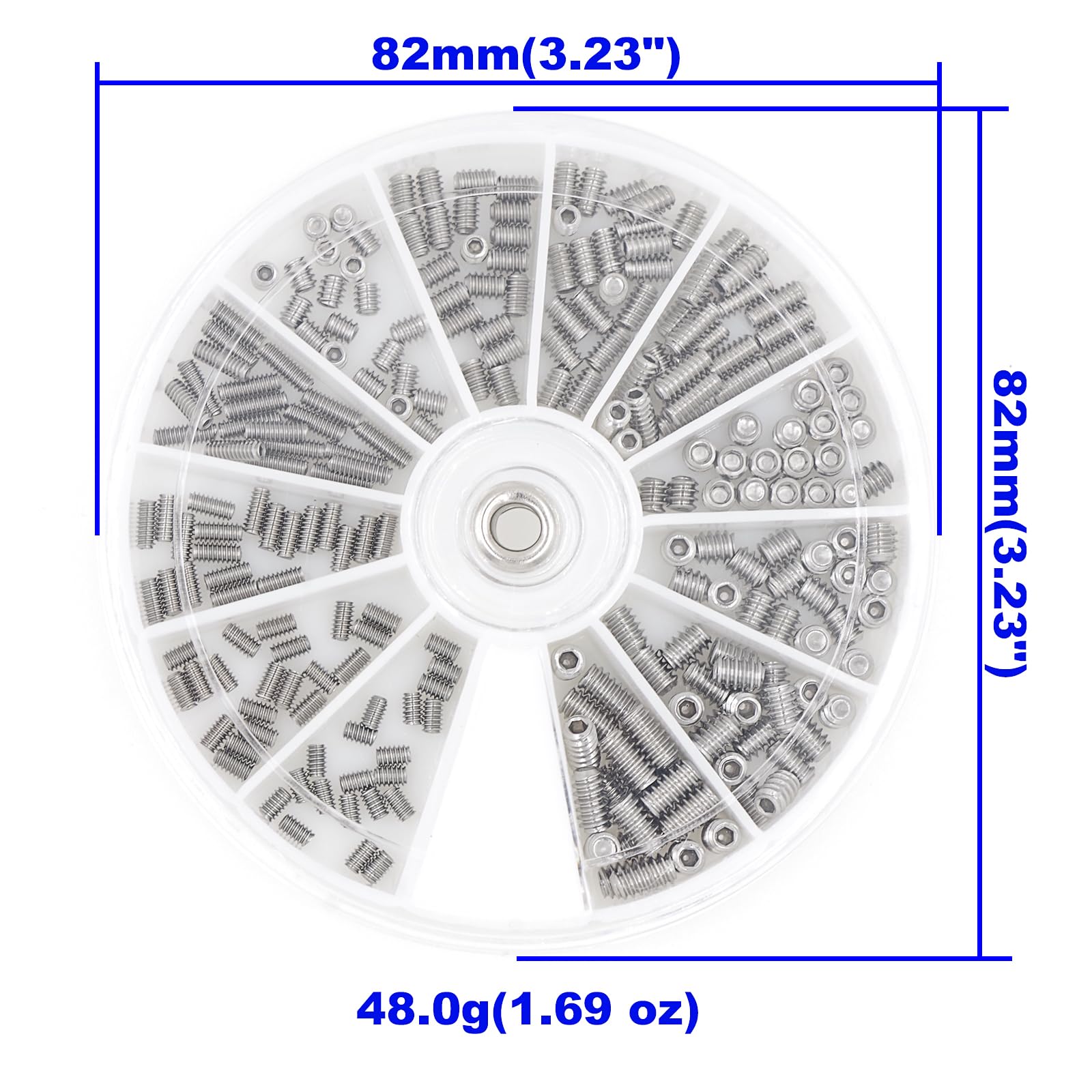 #2-56#4-40#6-32 UNC Edelstahl Innensechskantantrieb Cup Point Set Schrauben Sortiment Kit