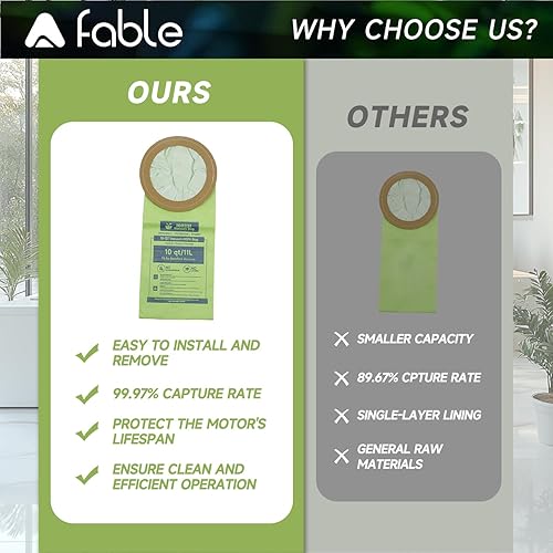 Miniatura 6 de Paquete de 20 bolsas de vacío 100331 para mochila ProTeam de 10 cuartos de galón, reemplazo #100331 cuello circular abierto