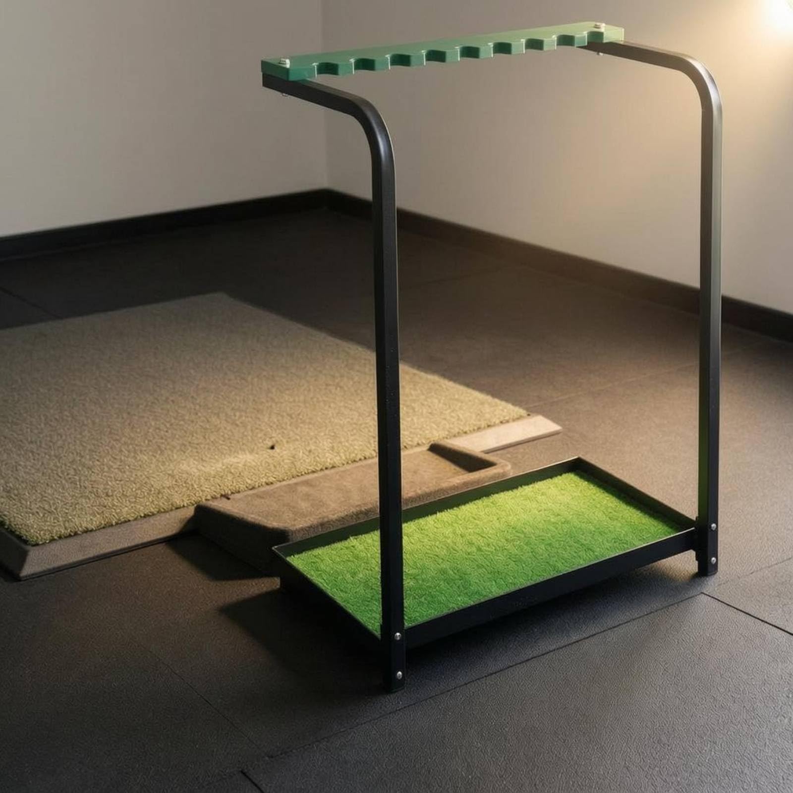 F Fityle Golf Club Rack Soporte Organizador Estante Repisa para Palos de Golf con Armazón de Acero y Base de Tablero Estructura Estable y Fácil de Reubicar