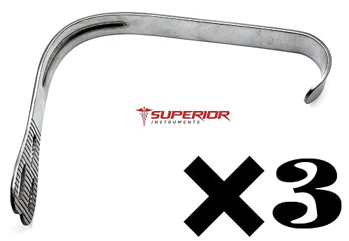 Miniatura 2 de Weider mejilla Lengua Dental Retractor Abridor de boca Acero Inoxidable Quirúrgico de 3piezas Instrumentos