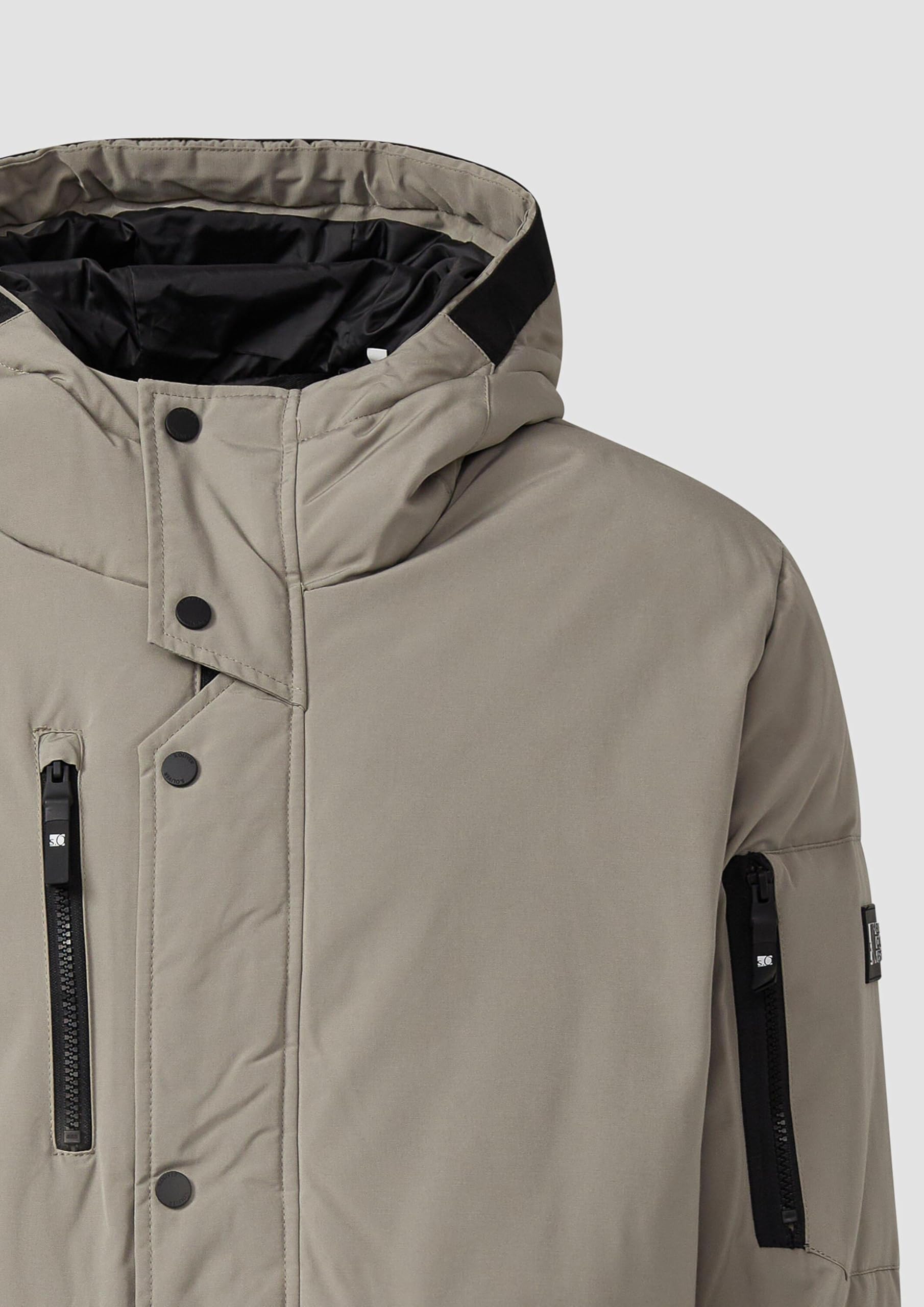s.Oliver Wasserabweisender Parka mit Kapuze und sportiven Details
