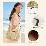 Women Small Summer Straw Beach Bag Boho Woven Crossbody Shoulder Handbags Purse for Holiday Travel Shopping