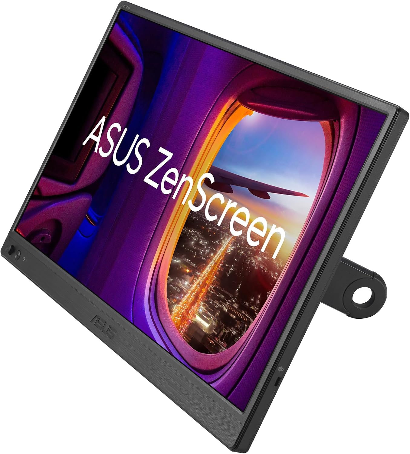 ASUS ZenScreen MB169CK Monitor USB portátil de 16 Pulgadas, 15.6 Pulgadas visibles, Full HD, IPS, Doble USB Tipo-C, Antiparpadeo, Filtro de luz Azul, Superficie antirreflejos, Soporte de 360° 3