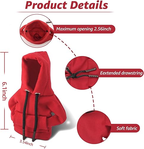 Miniatura 2 de 2 sudaderas con capucha para palanca de cambios de automóvil, cubierta universal para palanca de cambios para palanca de cambios, bonitas fundas
