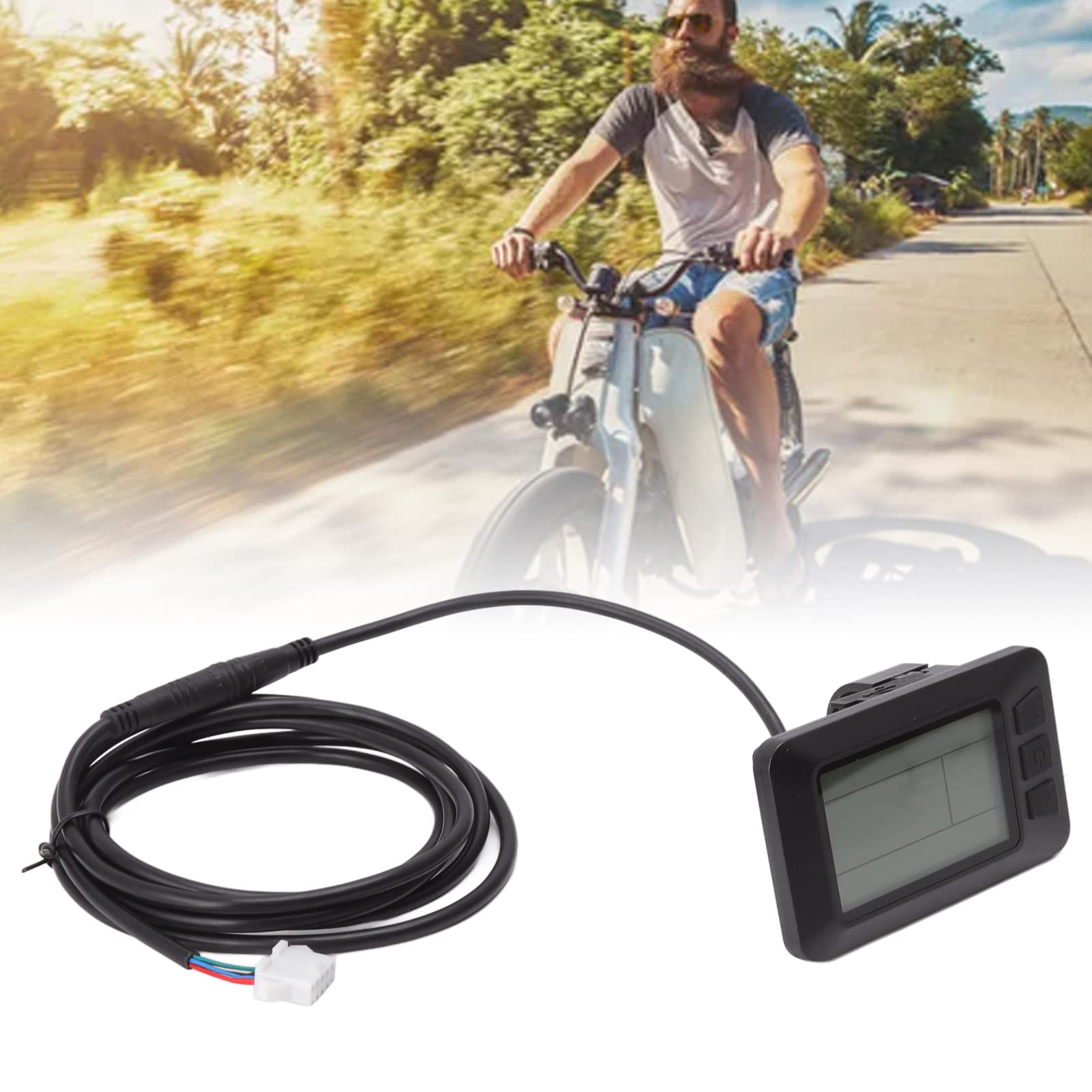 Compteur de vélo électrique avec écran LCD, 24/36/48V, connecteur à 5 broches, étanche, compteur de vitesse pour contrôleur KT