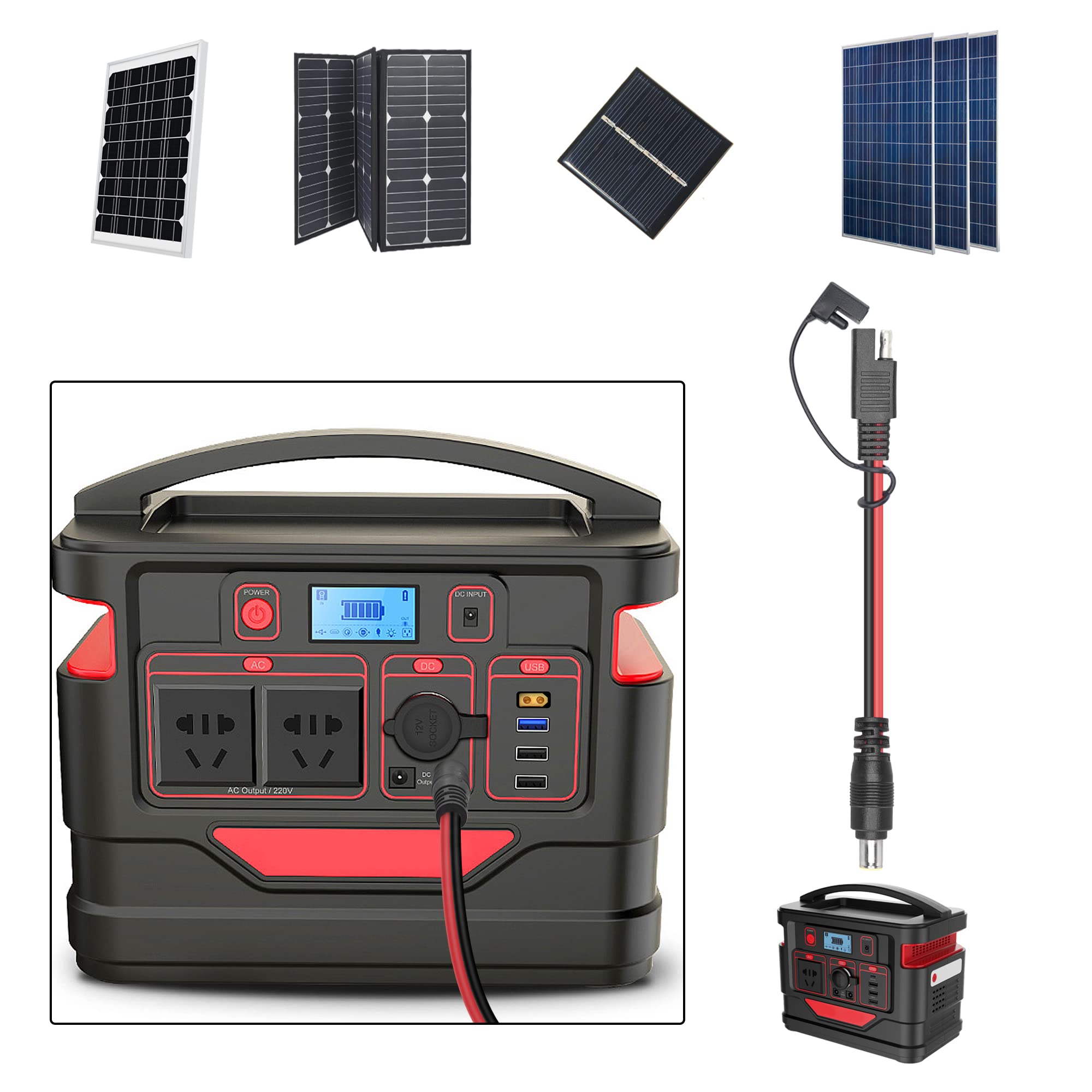 Yeowdeo SAE-Stecker Set – 10 Stück, 14 AWG, 2-polig, 30 Cm, Für Motorrad, Auto, Solar