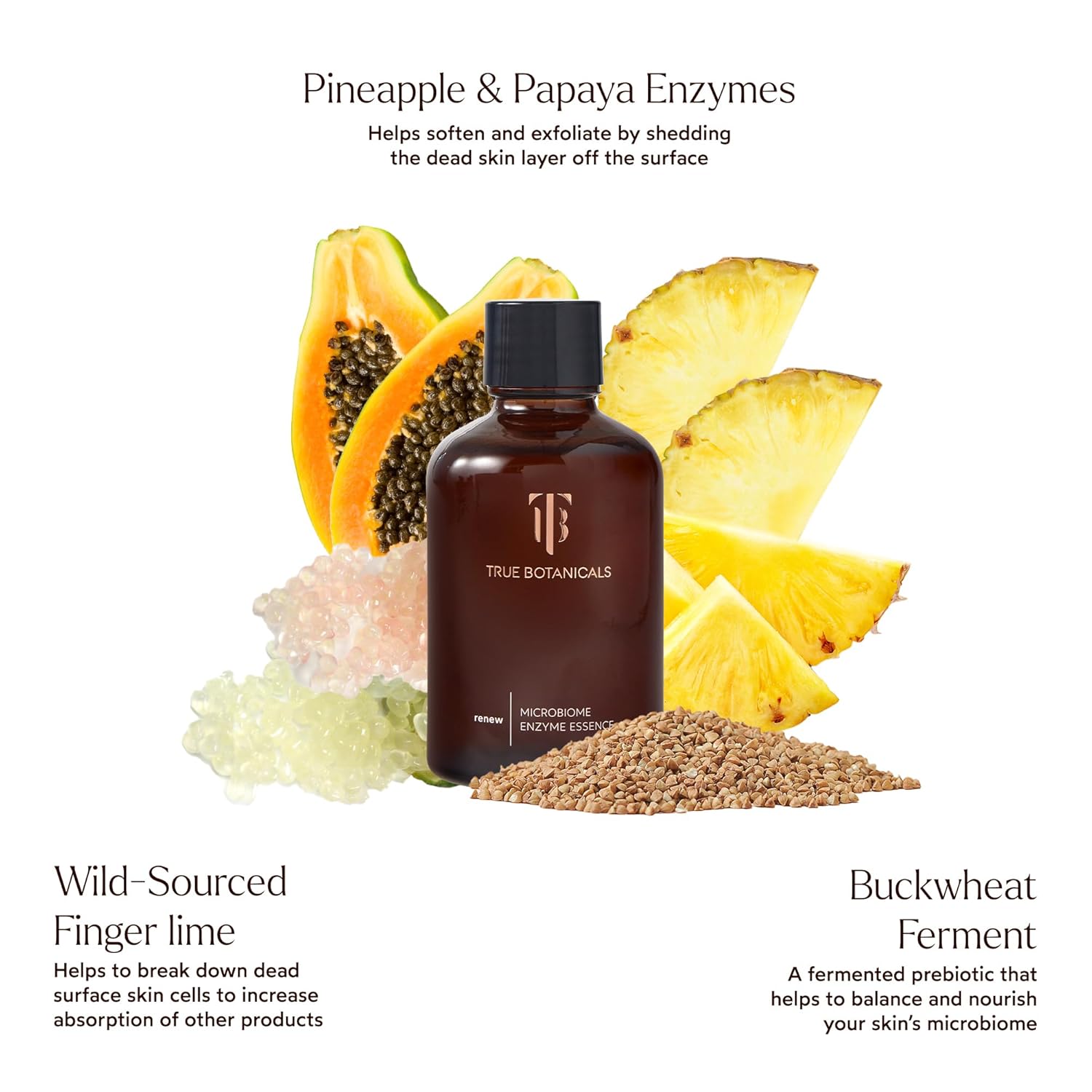 True Botanicals Microbiome Enzyme Essence | Hydrating & Resurfacing Benefits for All Skin Types | Gives a Dewy Looking Complexion | Dermatologist Tested, All Natural, Vegan | 4 fl oz | 118 ml - Image 2