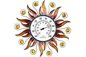 13" Wall Mounted Thermometer for Outdoor and Indoor Use: Perfect for Patios,...