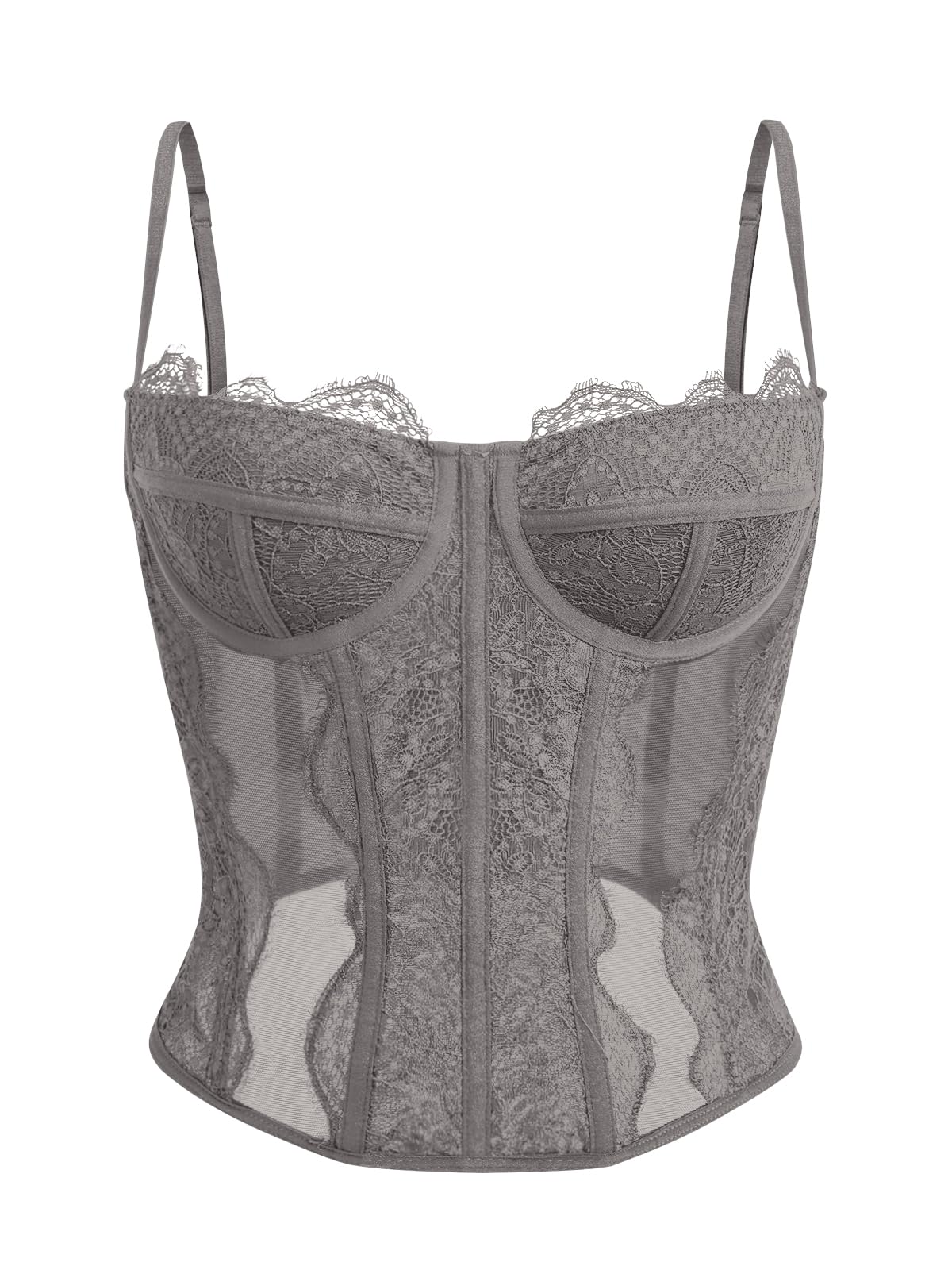 Dealmore Corset Tops for Women Going Out Fall Fashion Crop Sexy Lace Outfit