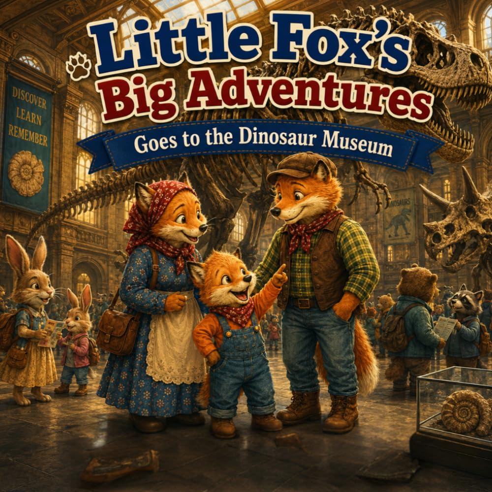 Little Fox's Big Adventures: Goes to the Dinosaur Museum: A Fun Dinosaur Museum Adventure About Dinosaurs, Fossils, Family, and Learning for Toddlers and Preschoolers Ages 2–6
