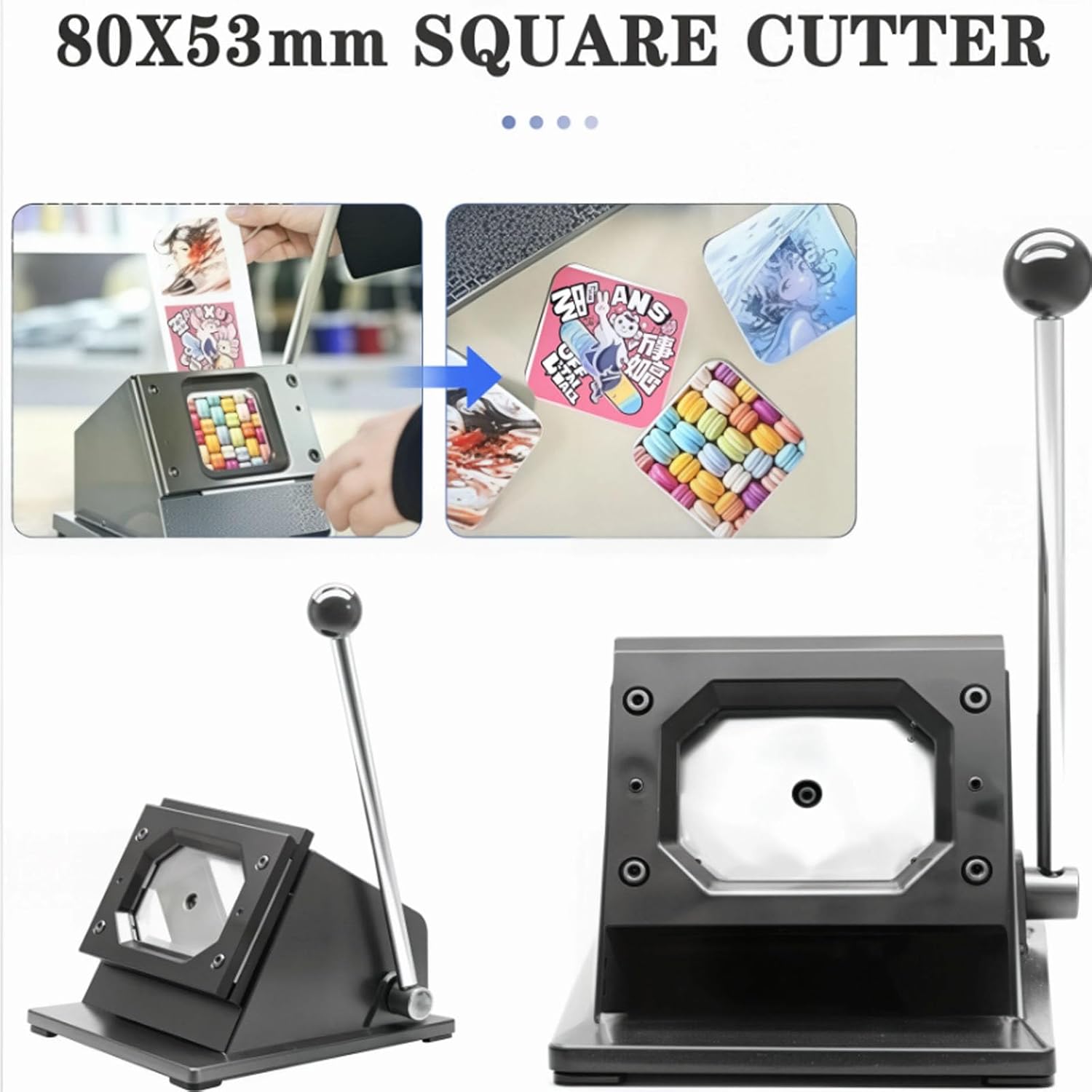 3.14x2.08 inch Rectangle Fridge Magnet Maker Kit, 100 Sets with Paper Cutter (Attached Materials（3.14x2.08 inch）)