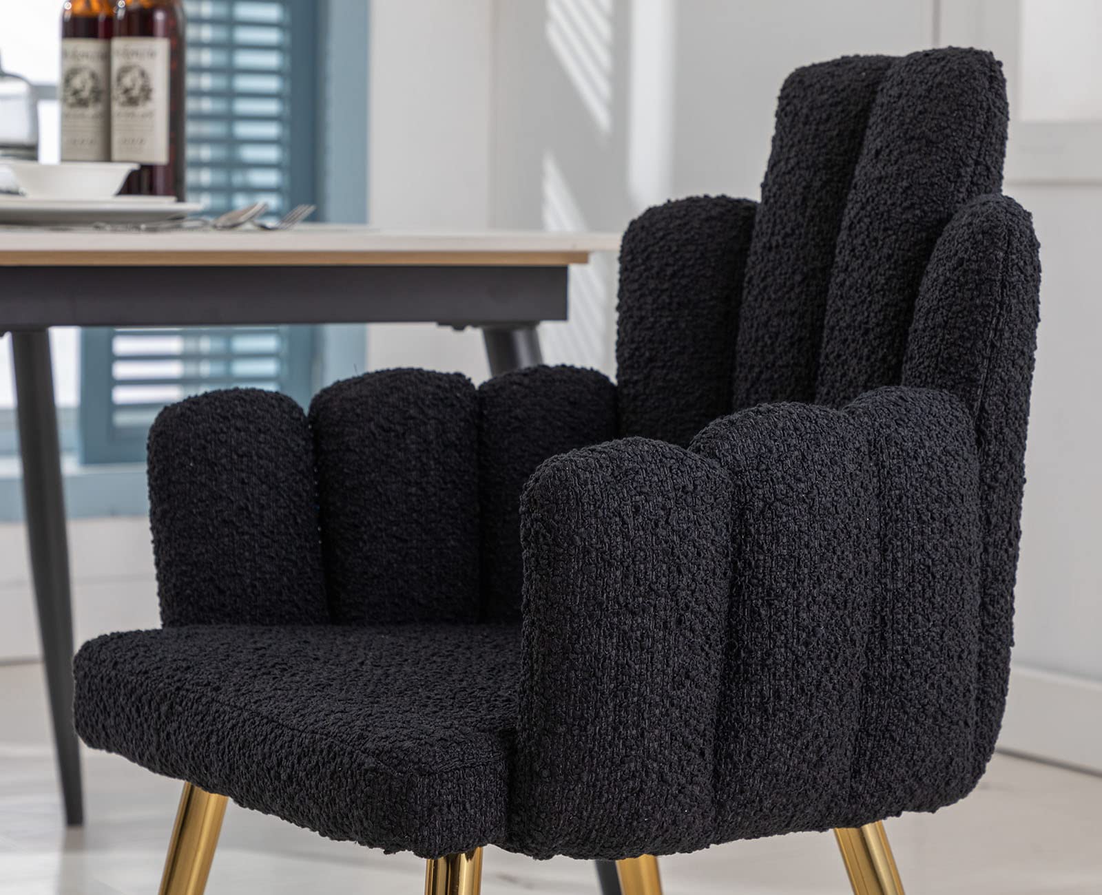 VESCASA Oversized Sherpa Accent Chair Set Of 2 - Comfy Armchair With Metal Legs For Living Room - View #4