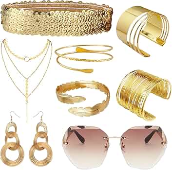 6 Pezzi Accessori Discoteca Per Donne, Costume Da Discoteca Set