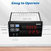 Vista 3 de Contador de longitud digital, pies/pulgadas/metro/yarda, contador de longitud mecánico con función de control 0-999999,400rpm/min Encoder contador