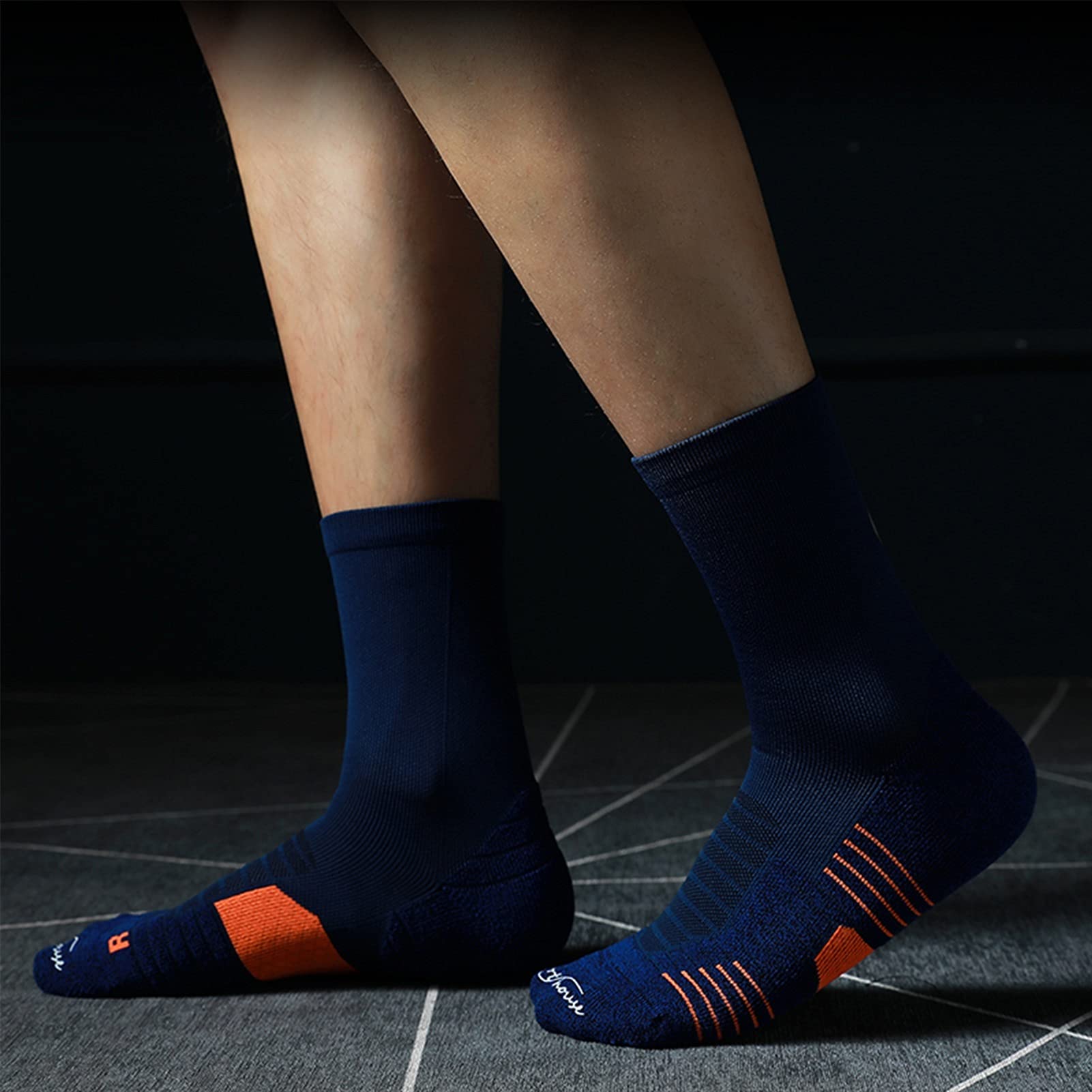 Calze da Basket da Uomo Calzini in Cotone Sport Sport Socks Pack Pack Esecuzione di Calzini da Ciclismo Nero Traspirante Uomo Traspirante