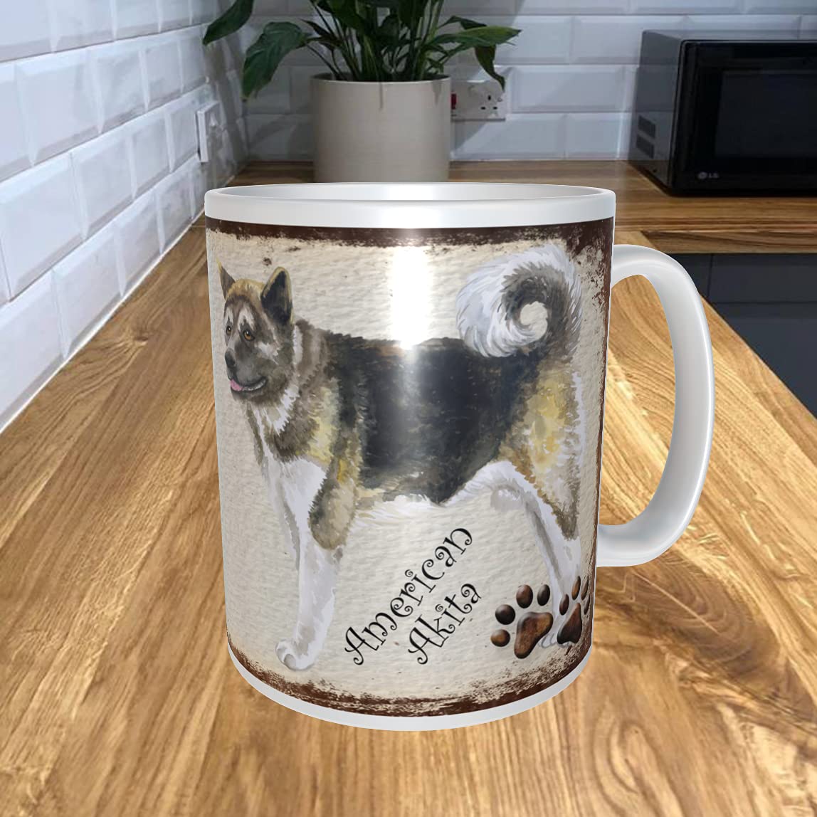 Shawprint Limited American Akita 11oz Coffee Mug My Dog's Bedtime Prayer Theme 2DRMUG