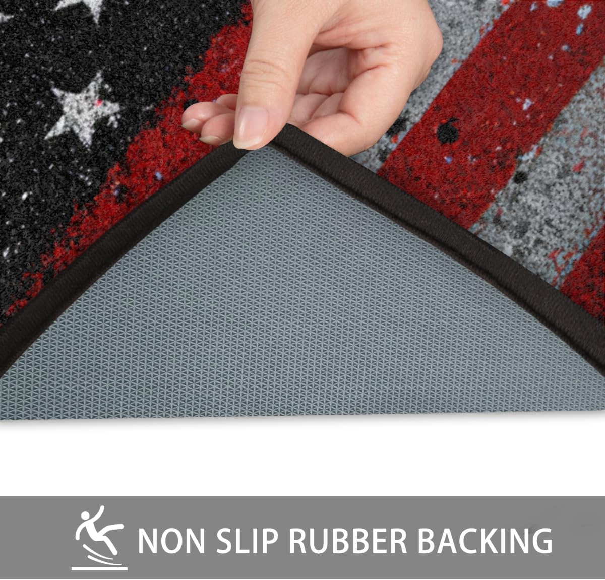 Kitchen Mats Vintage American Flag Kitchen Rugs 39 X 20 Non Slip Welcome Floor Mat Doormat Soft Standing Mats Absorbent Bath Rug Runner Washable Carpet for Sink Area Home Decor（TPR款）,C-03