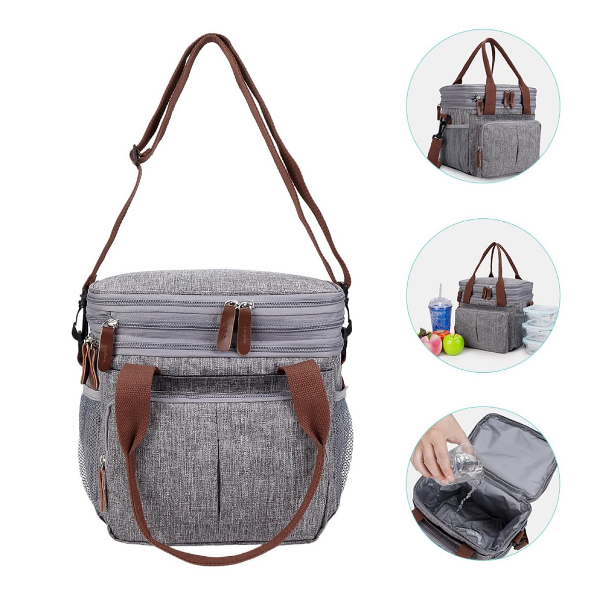 Happyyami Bento-lunchbox mit Wärmespeichernden Eigenschaften Tragbare Lunchtasche aus Hochwertigem Material Praktische und Wasserdichte Tasche für Schule Arbeit und Picknicks