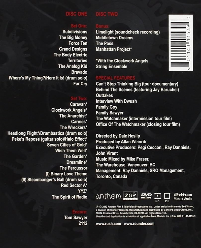 その他 Clockwork Angels Tour [DVD] Amazon.com: Clockwork Angels Tour : Rush, Rush, Dale Heslip