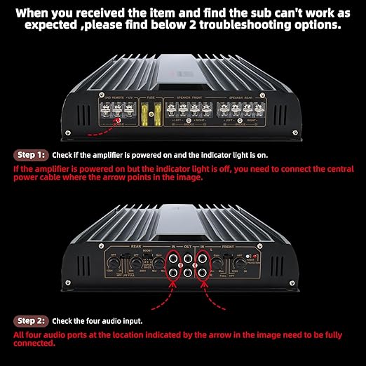 Amplificador de Auto 4 Canales 3200W 12V Potencia Audio Subwoofer miniatura 4