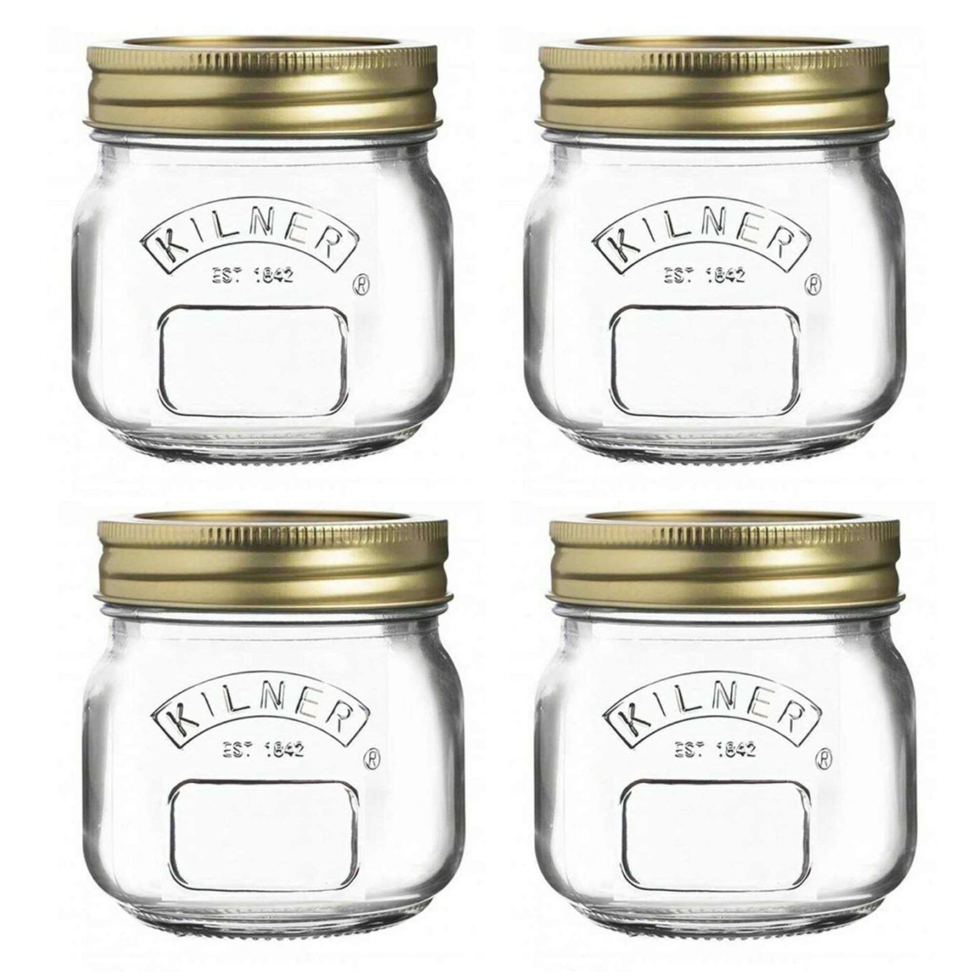 Kilner Twist Top Preserving Jar Storage Soulition 0.25 Litre Clear (Pack of 4)