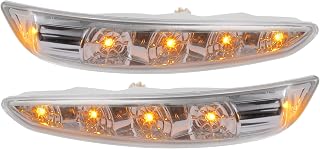 X AUTOHAUX 1 Pair Car 4 LED Front Left and Right Side Mirror Turn Signal Light 87613-3S000 87623-3S000 for Hyundai Sonata 2011-2014