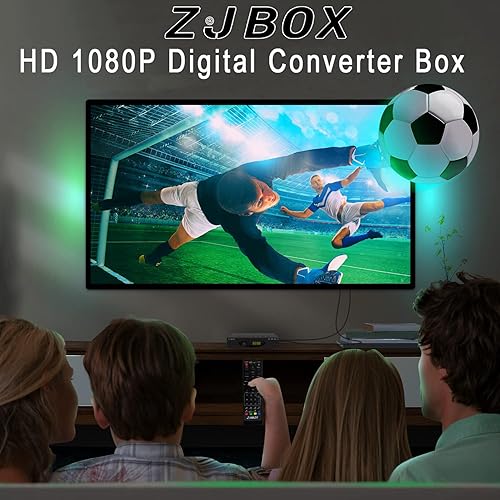Miniatura 2 de ZJBOX Caja convertidora digital para TV, caja sintonizadora de TV 1080P con salida hdmi, sintonizador digital ATSC TV, grabación y reproducción de