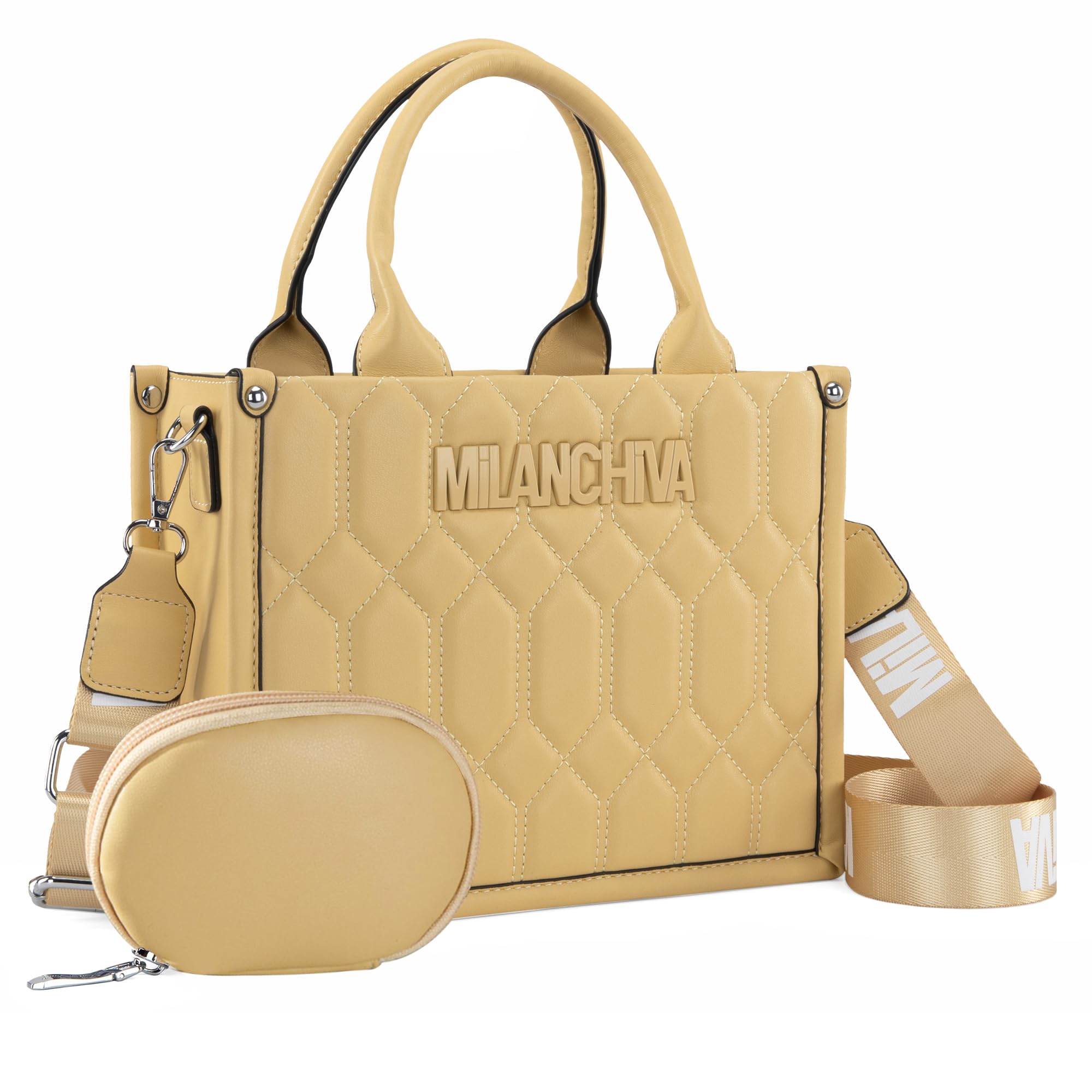 Milan ChivaTote Bag for Women Crossbody Purse Top Handle Handbags with Coin Wallet Pouch