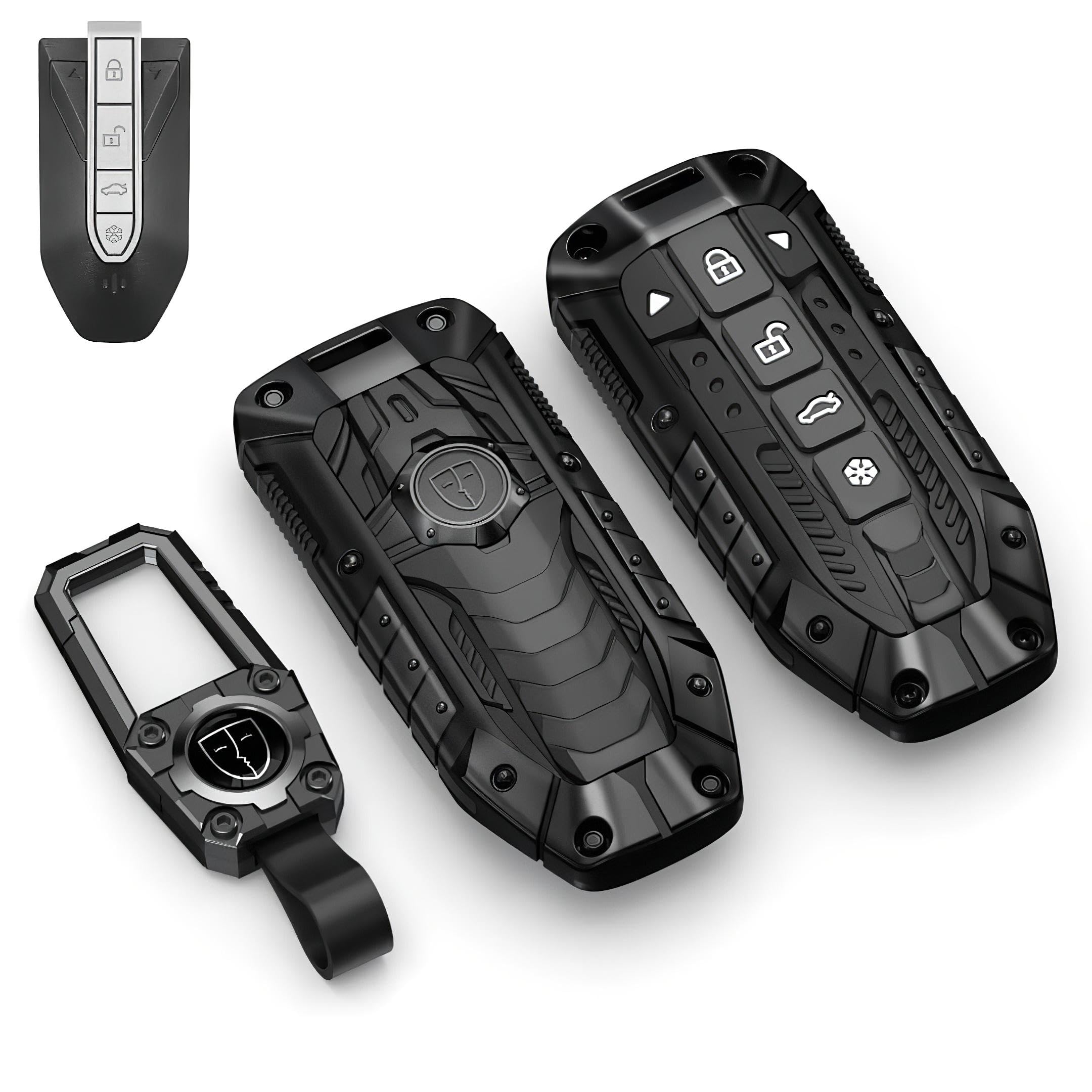 Metal Car Key Cover - Shockproof Protection -1