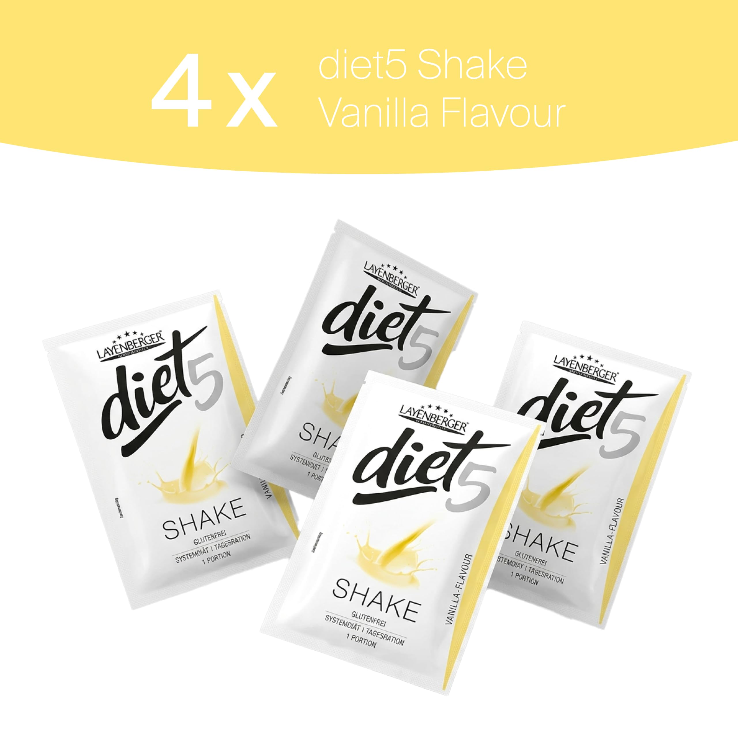 Layenberger diet5 7 Tage-Diät-Paket - Formula Diät inkl. Abnehm-Plan, Tagesrationsdiät glutenfrei - 35 Portionen (1,678 kg)
