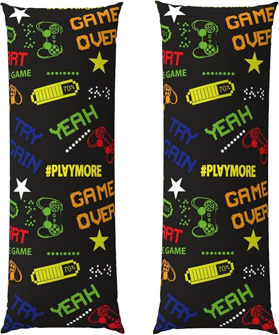 VOSERY Body Pillow Cover Pixel Game Super Soft Body