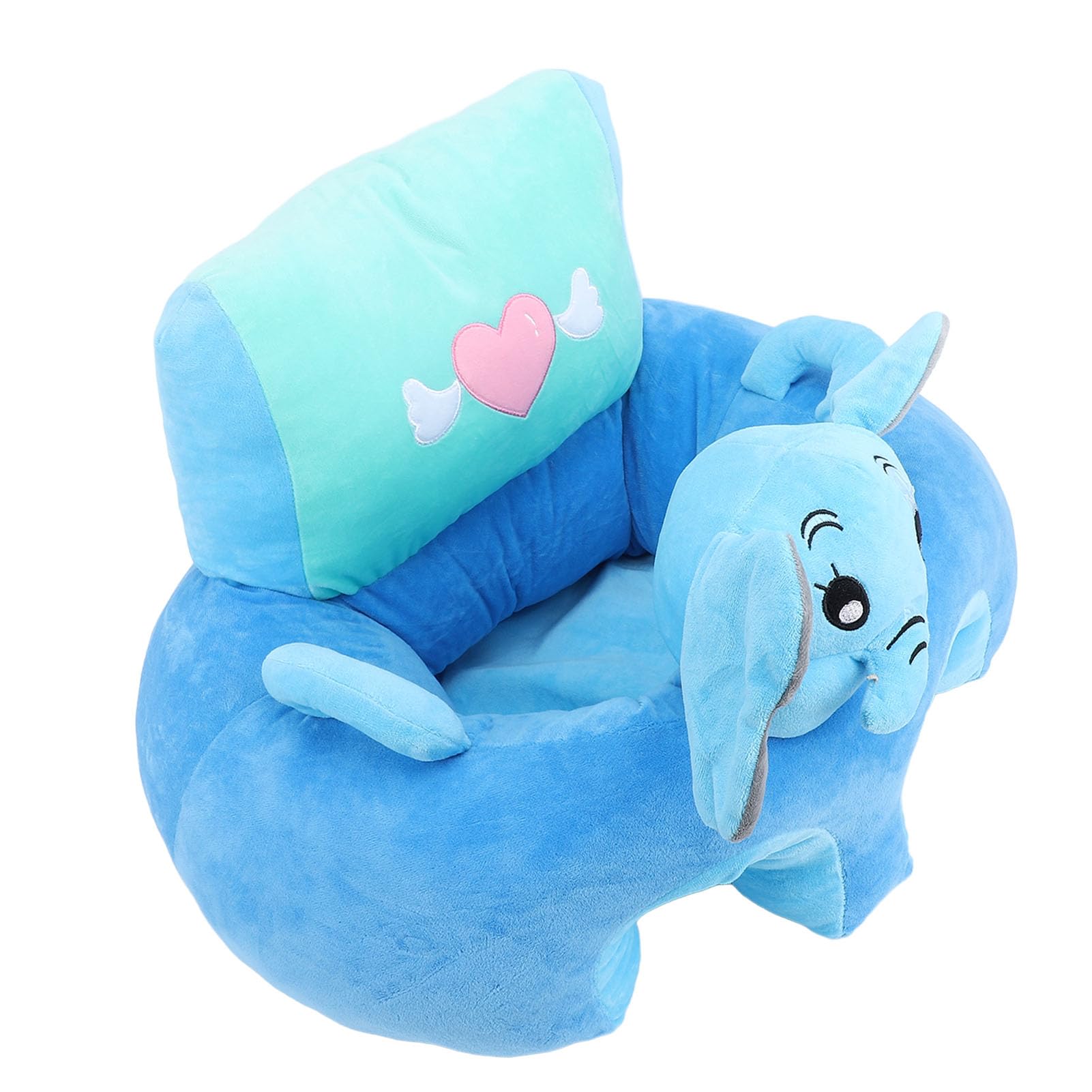 Sedile di supporto per neonati Divano in morbido peluche a forma di animale con schienale ergonomico per i più piccoli che imparano a sedersi Base antiscivolo 21,7x21,7 pol