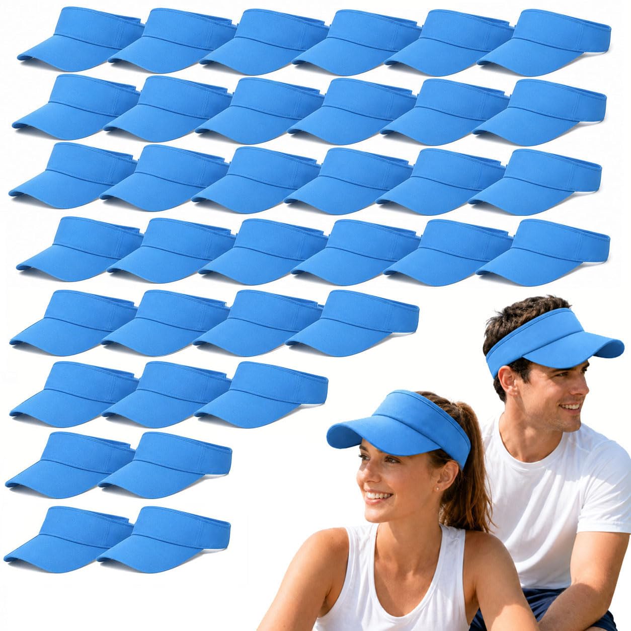 Adjustable Sport Sun Visor Hats Bulk Solid Color Blank Golf Cap Anti Ultraviolet for Beach Tennis Baseball