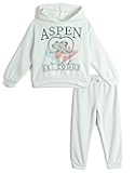 Junior Girls Fleece Drop Shoulder Pullover Hoodie and Jogger Pants Outfit Set Toddler to Big Kid Sizes (2T - 14-16)