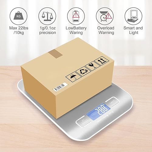 Miniatura 3 de Báscula digital de alimentos de cocina, báscula postal portátil para paquetes de pequeñas empresas, alimentos, productos hechos a mano, líquidos,