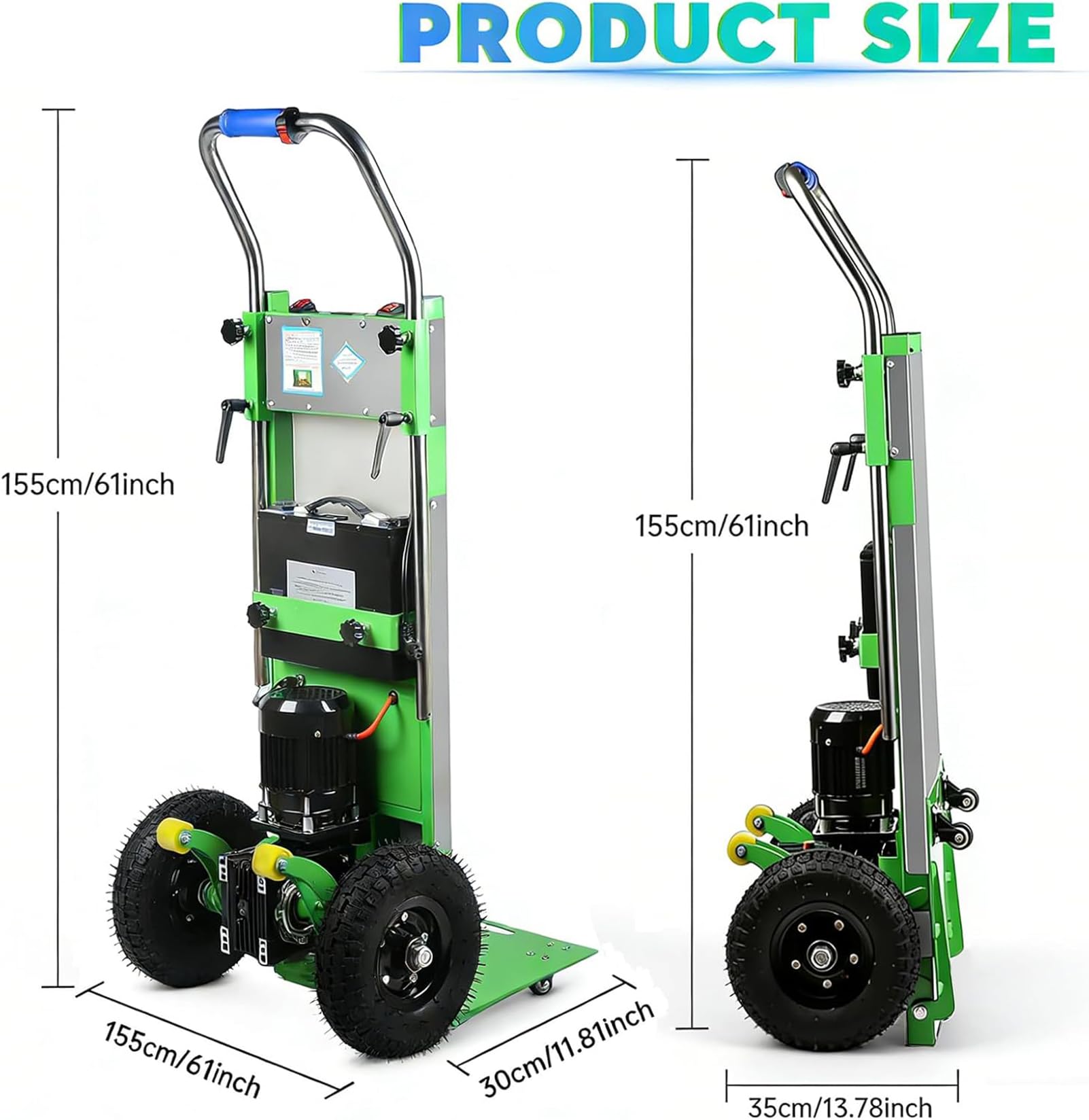 Sube Escaleras Electrico PortáTil Duradero Multifuncional Carretilla EléCtrica 1250 W Capacidad De Carga De 408 Kg para Escaleras Y Bajadas,04