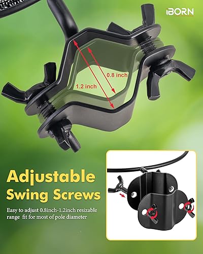 Miniatura 8 de iBorn Bandeja de malla y anillo para comederos de pájaros de 1 pulgada, accesorio al aire libre para comederos de pájaros para colibríes para