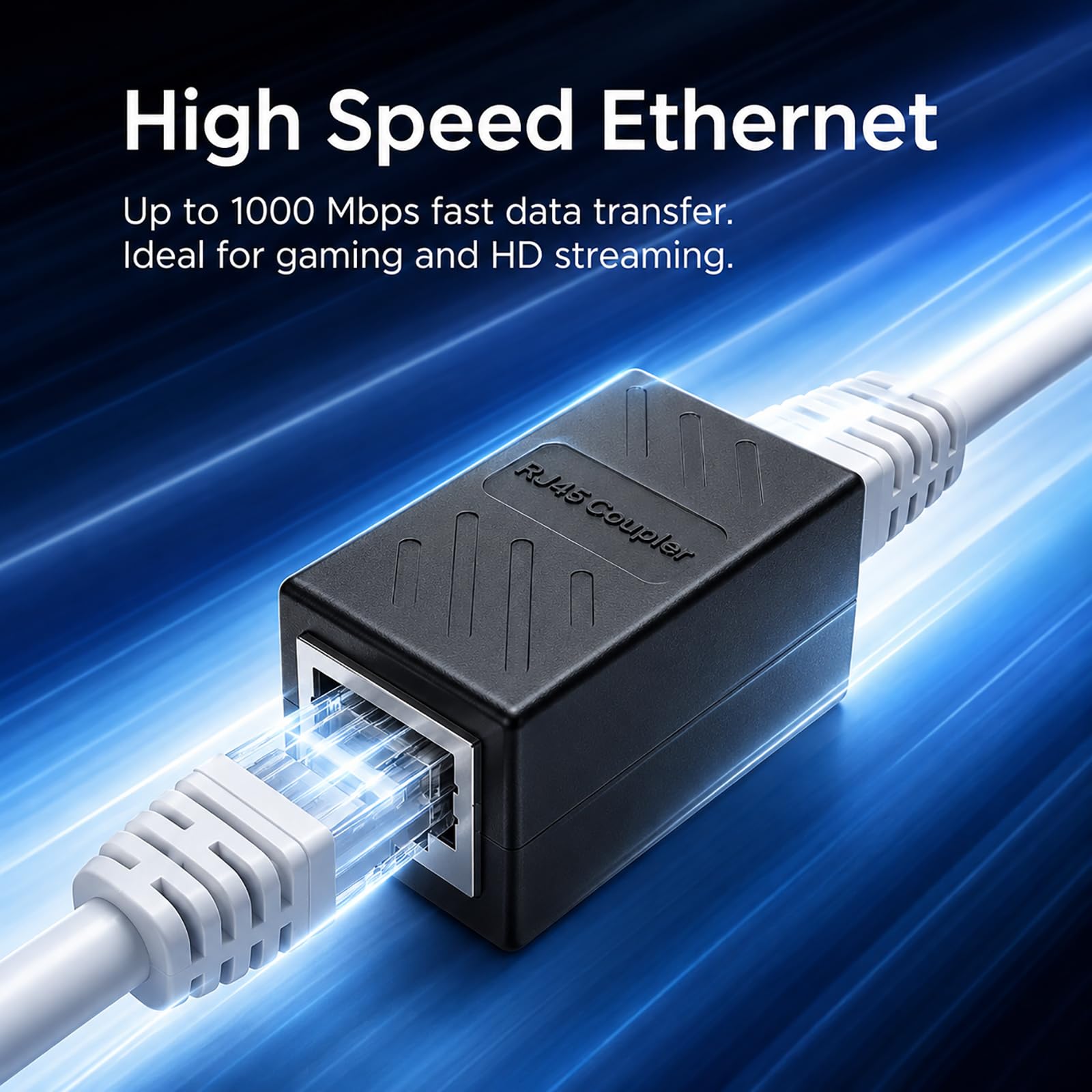 5 Stück RJ45 Kupplung kompatibel Cat8 Cat7 Cat6 Cat5e Cat5 Patchkabel DSL POE Router, Lan Kabel Verlängerung Cat6 Gigabit LAN Kabel Verbinder Ethernet Adapter Netzwerk Verlängerung 1000Mbit geschirmt