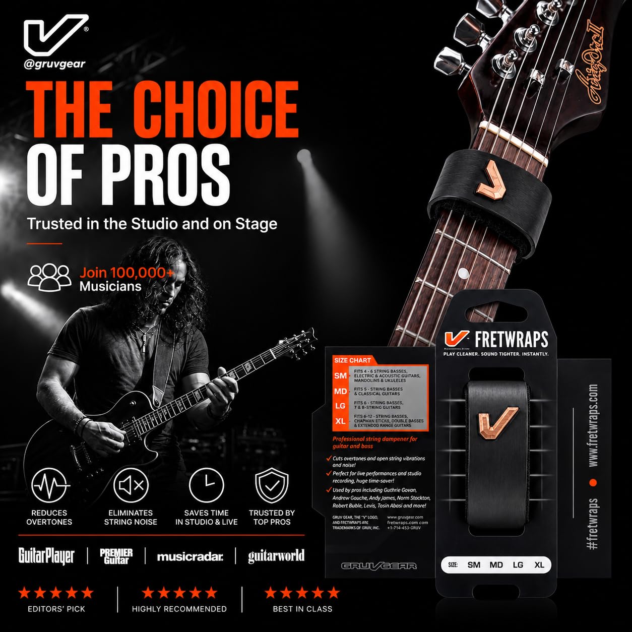 Gruv Gear Frettes pour guitare basse (FW1-DKD-SM)