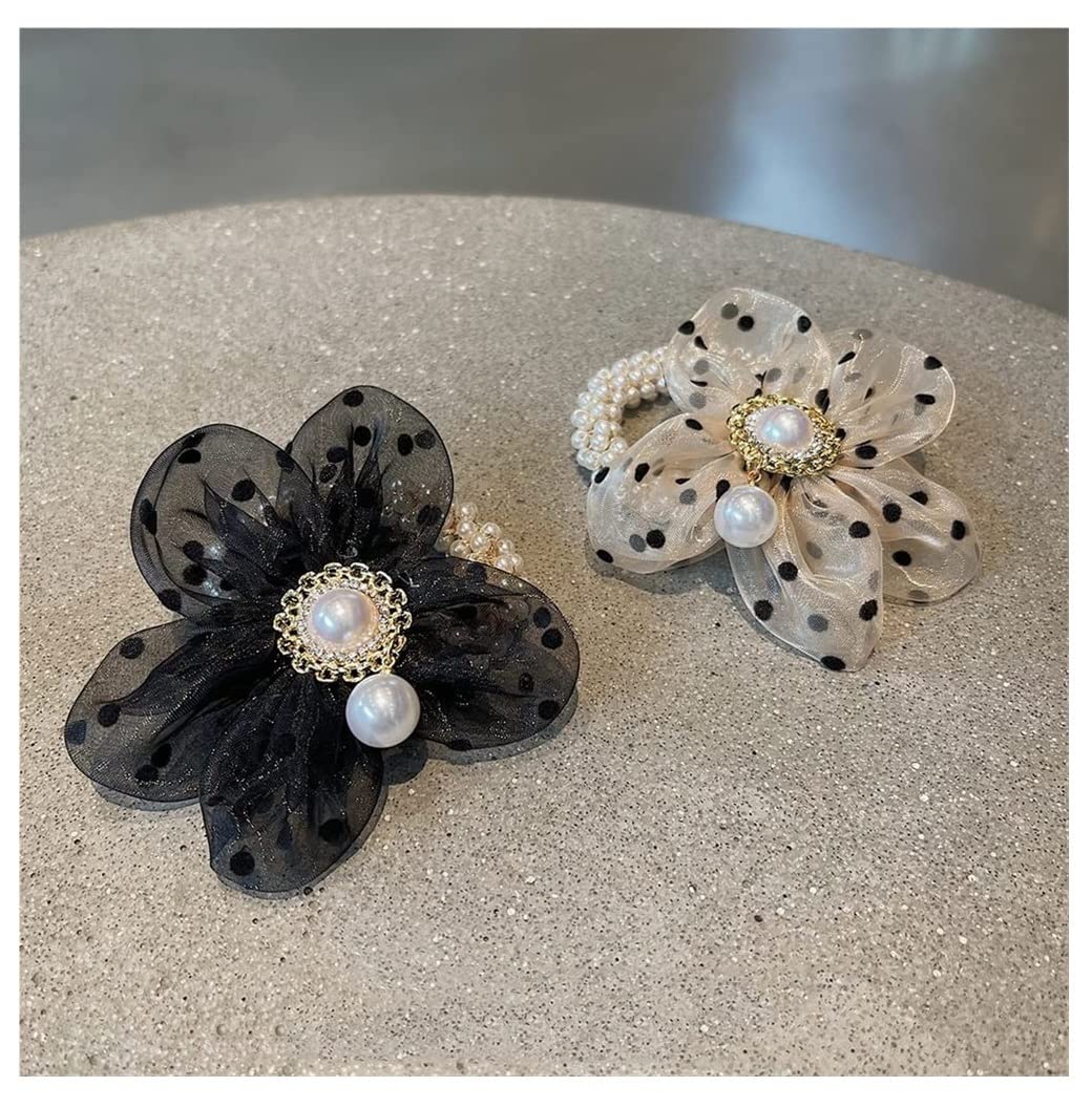 Feste Elastici Capelli 2pcs Polka Dot Head Rope Hair Ring Cavallo Accessori Per Capelli Per Ragazza Acconciatura Fissa Decorazione