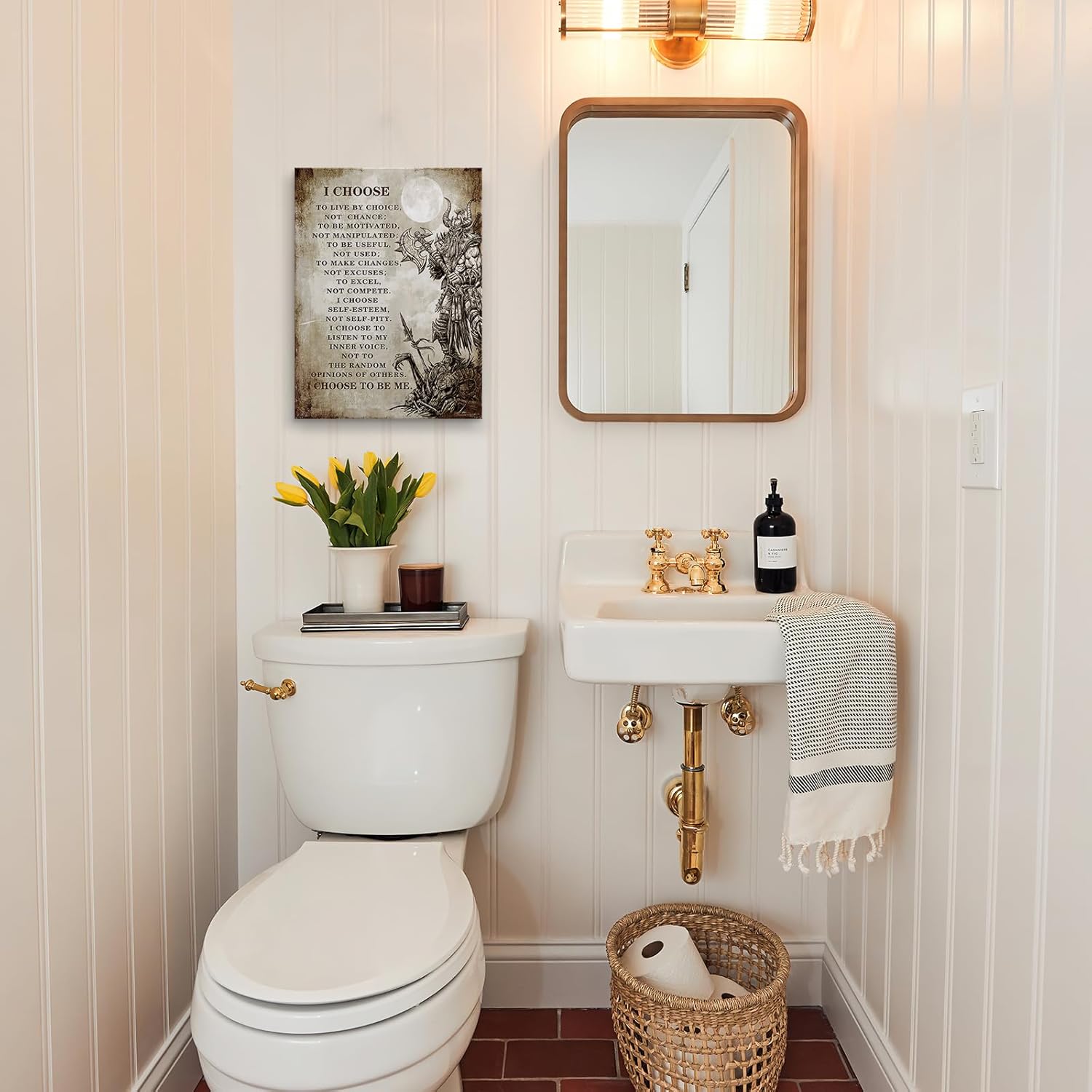 Luslya Viking Warrior Wall Art Motivational Viking Shield Painting Wall Decor Framed Inspirational Quotes Posters Home for Living Room Bedroom Bathroom Decoration 12x16 inch